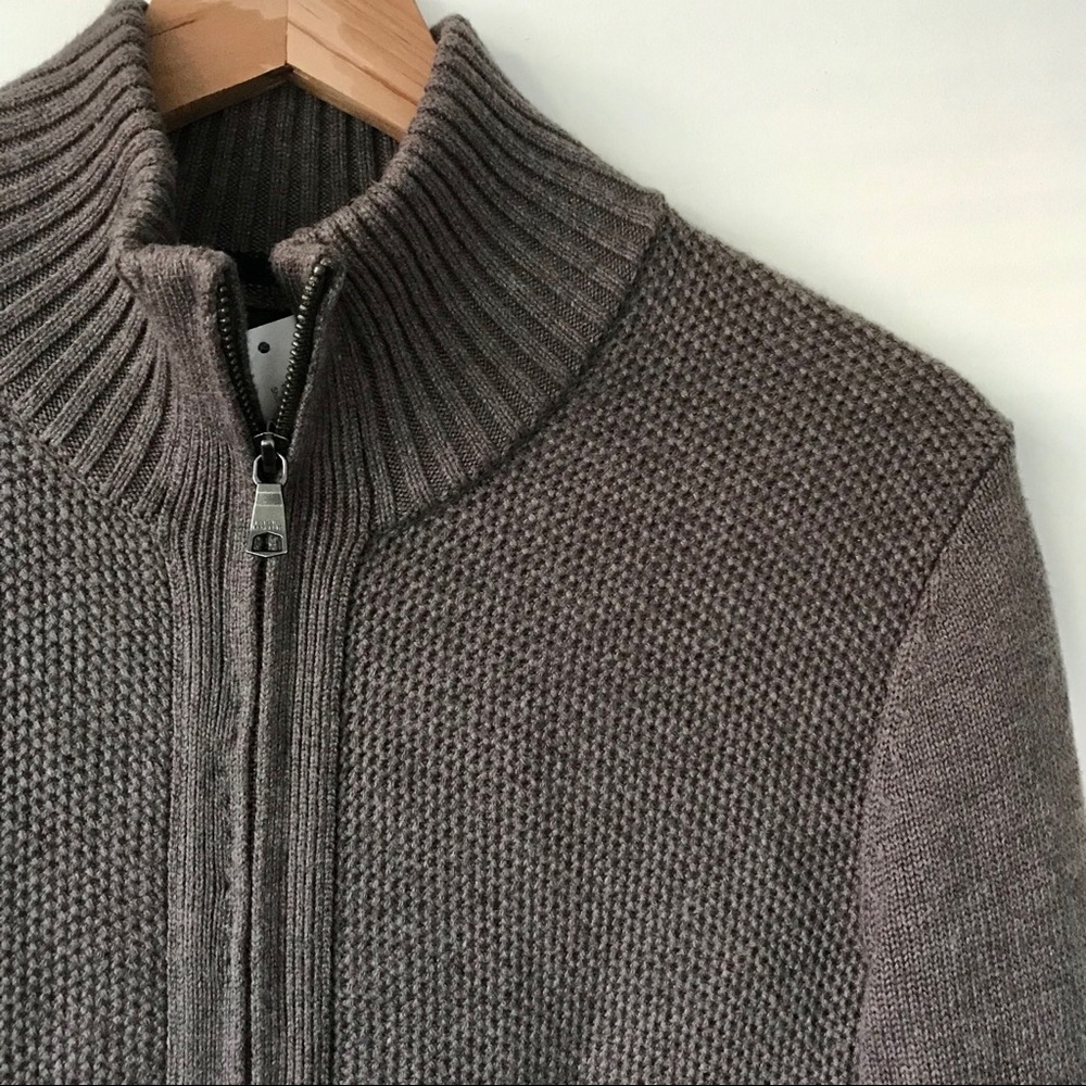 Banana republic brown pullover zip sweater jacket
